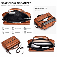 Sac à bandoulière/sac à dos en cuir PU pour homme, imperméable, pour les voyages d'affaires, les sports de plein air, avec port USB, fermeture à glissière, personnalisable