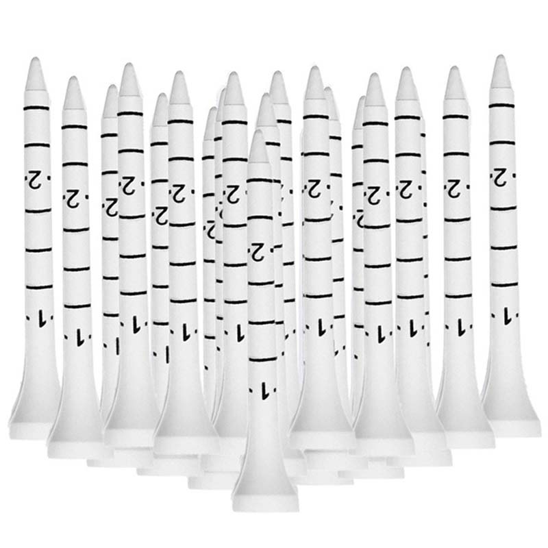 Bulk White Wooden Golf Tees With Scale Golf Accessories Golf Tee in 70mm/83mm
