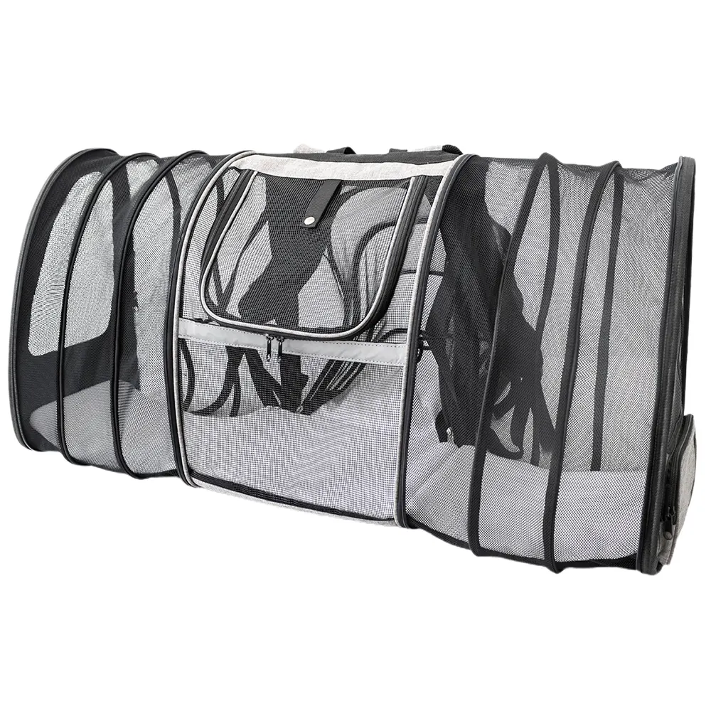 항공사 승인 조정 가능한 블랙 미디엄 토트 백팩 소프트 애완 동물 개 캐리어 가방