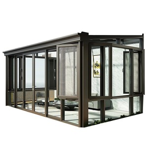 Personnalisable Design Moderne Cadre en Aluminium Véranda Usine Jardin Extérieur Maisons en Verre pour Quatre Saisons <span class=keywords><strong>Solarium</strong></span> pour Villas - Product Image 1