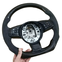 Volant sport en cuir et fibre de carbone LED personnalisé pour Jaguar XF/XJ/F-Type/F-Pace/E-Pace/XE (2012-2014)