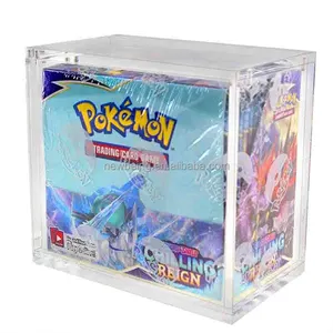 Custom Size Transparent Acrylic ETB Protector Game Box Booster Acrylic Pokemon Case Display Box