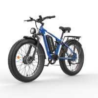 Vélo électrique tout-terrain à suspension, moteur central sans balais 52V 6000W, 7 vitesses, fourche en alliage d'aluminium de qualité aéronautique, pneus larges