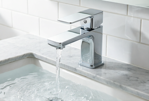Robinet de salle de bain en céramique à levier unique en alliage de zinc chromé, installation monotrou, idéal pour les hôtels et appartements - Product Image 5