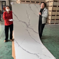 Lámina de PVC con Efecto Mármol UV para Paneles de Pared, Decoración de Techos, Impermeable y Resistente al Fuego