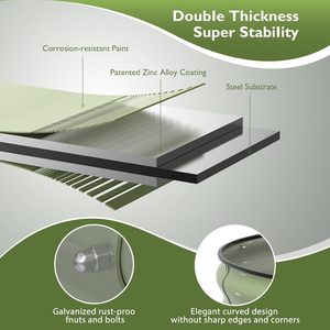 Kit de boîtes surélevées galvanisées Jardinière galvanisée Boîtes surélevées d'extérieur Ovale Grand lit de jardin surélevé en métal Légumes - Product Image 4