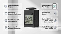Diffuseur d'arômes intelligent avec détection de température et d'humidité, écran de haute qualité, horloge, diffuseur sans eau pour la maison