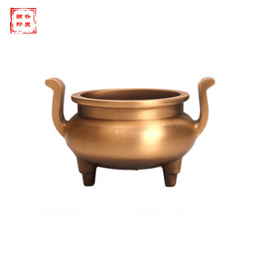 Brûleur d'encens de style antique, grandes et petites tailles, pour offrandes bouddhistes, brûleur d'encens en cuivre pur, adapté à un usage domestique - Product Image 4