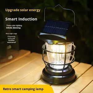 Linterna Solar para <span class=keywords><strong>Camping</strong></span>, Batería de Larga Duración, Recargable, Portátil, Impermeable, Resistente, Luz para Tienda de Campaña, para Exteriores - Product Image 2