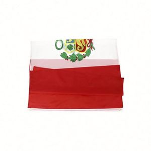 Flying PE Peru Peruvian Country 90*150Cm Custom National <b>Flags</b> Double Stitch 3X5Ft for Election Indoor Outdoor Banner with logo - Product Image 5
