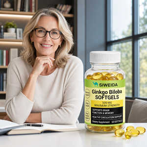 Gélules molles premium d’extrait de <span class=keywords><strong>ginkgo</strong></span> <span class=keywords><strong>biloba</strong></span> 8 en 1 – 500mg avec vitamine E – Complément bien-être pour la santé cérébrale - Product Image 1
