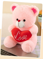 Vente à Chaud Oreiller en Peluche en Forme de Coeur, Cadeau Mignon pour Petite Amie Saint Valentin Anniversaire, Jouet en Peluche Coussin ODM OEM