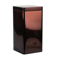 Boîte en métal carrée personnalisée pour le stockage de bonbons et de biscuits, emballage cadeau en métal recyclable avec présentoir promotionnel et commandes personnalisées acceptées