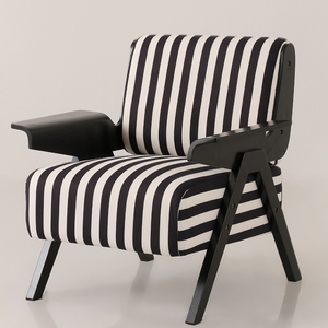 Modern Luxury <b>Reclining</b> Velvet Upholstered Wooden Armchair for Home Living Room Dining Outdoor Villa Use Feiniao Modern Luxury R - Product Image 3
