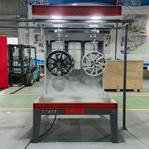 Système de peinture en poudre manuel tout-en-un avec four de cuisson et cabine de pulvérisation pour la remise à neuf et la finition des <span class=keywords><strong>jantes</strong></span> de roues - Product Image 3