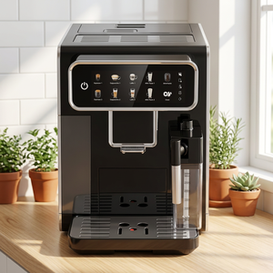 Household Bean To Cup <b>Coffee</b> <b>Machine</b> PID Temperature Control Auto Rinse Milk System Low Noise Home Kitchen <b>Coffee</b> Equipment - Product Image 1