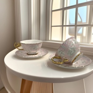 Juego de Tazas de Café de Porcelana Fina Elian Ya, Diseño Vintage de Lujo, Caja de Regalo para Cumpleaños y Bodas - Product Image 1