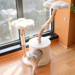 Árbol rascador para gatos de madera maciza, torre de escalada con cuerda de sisal, camas para gatos, diseño moderno, rama grande <span class=keywords><strong>real</strong></span>, lujo, moda, ecológico - Product Image 5