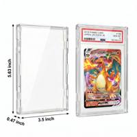 Fabricant de boîtiers de cartes PSA en acrylique sur mesure, vente en gros d'usine, support de protection transparent pour cartes TCG