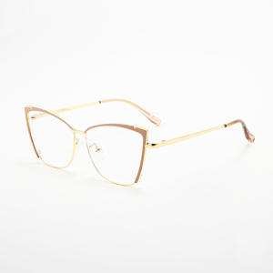 Montures de lunettes Qianai Cat Eye, monture intégrale, verres anti-lumière bleue, unisexe, design irrégulier JS9-3-1106 - Product Image 2