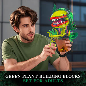 Set de Construcción de Planta Piranha - Acción de Mordida Animada, Modelo de <span class=keywords><strong>Enemigo</strong></span> Clásico del Juego y Regalo - Product Image 6