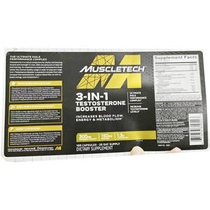 Özel baskı düşük adedi diyet takviyesi <span class=keywords><strong>3</strong></span> in 1 siyah etiket takviyesi uv vernik ile özel etiket - Product Image 1