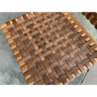 Chaise longue moderne en bois massif pour extérieur, rotin en corde pour patio d'hôtel tissé pour la relaxation dans le salon