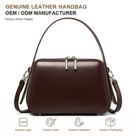 Sac à main en cuir véritable pour femme, sacoche à bandoulière, sac à main à double fermeture éclair, 3 modes de port, vente en gros, logo personnalisé, OEM