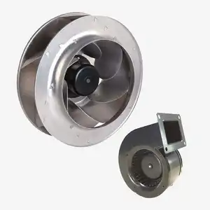 저렴한 가격 소형 DC 220V 150W 500 700 2500 5000 Cfm 곡선 원심 팬 배기 환기 인라인 덕트 송풍기 휠