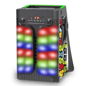 Gratis Monster Actieve Mini Bluetooth Speaker Draadloze Fm Radio Disco Verlichting Met Speaker Bloutooth Speaker Gamer Hout Woofer