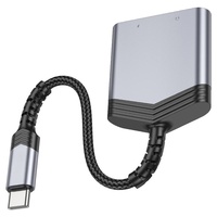 Câbles OEM ODM, adaptateur convertisseur audio, type C vers type C + type C, câble rapide, accessoires pour téléphone, logo personnalisé