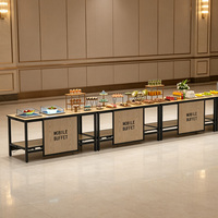 Solution de rangement portable pliable multifonctionnelle, module personnalisé, chariot de buffet d'hôtel, chariot de buffet extérieur, table de buffet chauffante électrique