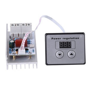 Régulateur de tension électronique SCR à commande numérique <span class=keywords><strong>AC</strong></span> 220V <span class=keywords><strong>10000W</strong></span> 80A 10-220V, variateur de vitesse, thermostat + compteurs numériques - Product Image 1