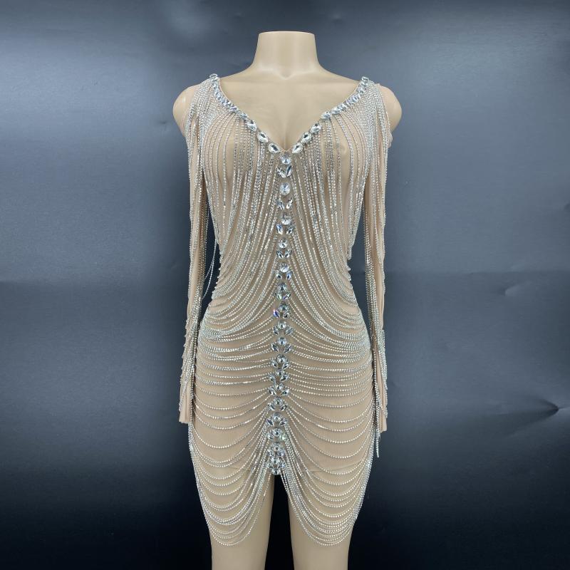 white christmas dresses Resort dress (nude) – Aw'Chic main image 1