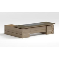 Meubles de bureau modernes pour dirigeants, bureau de direction convertible en forme de L, bureau en bois pour l'espace de travail du directeur