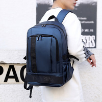 Sac à dos unisexe décontracté pour le sport en plein air, fermeture éclair, design souple, compartiment pour ordinateur portable en nylon, grande capacité, idéal pour les voyages
