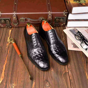 Zapatos Oxford de Cuero Hechos a Mano de Primera Calidad, Estilo Casual de Negocios para Hombre, con Soporte de Arco, Impermeables, Transpirables, Retro, para Bodas - Product Image 1