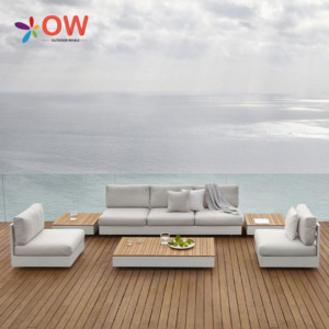 Set <span class=keywords><strong>Sofa</strong></span> Furnitur Taman Luar Ruangan Modern Bentuk L <span class=keywords><strong>Sofa</strong></span> Patio Furnitur Luar Ruangan Mewah Set <span class=keywords><strong>Sofa</strong></span> Luar Ruangan Aluminium - Product Image 3