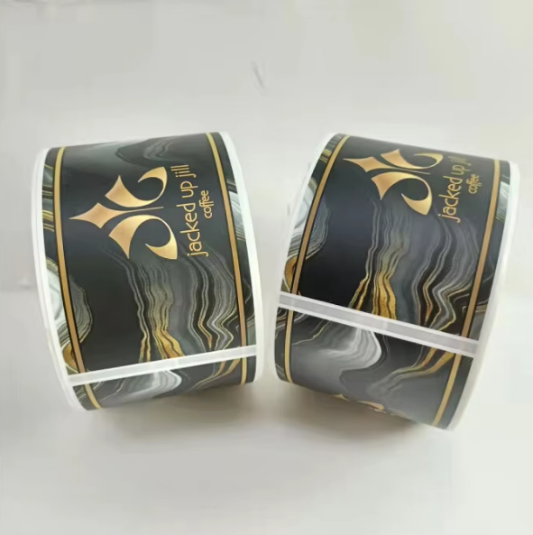 Gold Printing  Eco-Friendly Waterproof Vinyl Stickers with Soft Touch for Wash Bottle Anti-Oil Label