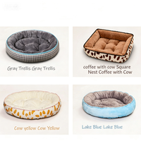 Lit pour chien et chat de luxe, pliable, écologique, en lin, tendance, pour l'hiver, antidérapant, respirant, pour petits animaux