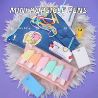Lot de 6 surligneurs mini en plastique en forme de bâtonnets de glace, portables pour journalisation, notes et gribouillis, fournitures scolaires pour la rentrée