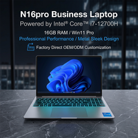 Nouvel ordinateur portable professionnel Yifang de 16 pouces avec processeur Intel I7-12700H, Windows 11, 16 Go de mémoire DDR4 et 1 To de SSD avec panneau frontal en métal