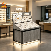Vitrina Moderna con Iluminación LED para Exhibición de Gafas, Exhibidor de Lentes para Ópticas, Soporte de Exhibición de Gafas para Minoristas