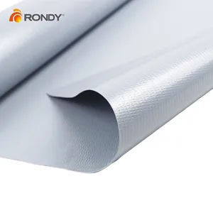 Protección al aire libre Pvc De Lona Impermeable recubierto y laminado Bache lona con plata Anti UV otro tejido liso RONDY