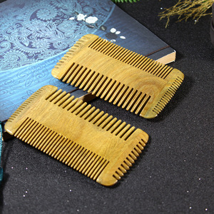 Peine de madera de sándalo YH7-7, peine de masaje rectangular hecho a mano de 10-15 cm para la población en general - Product Image 3