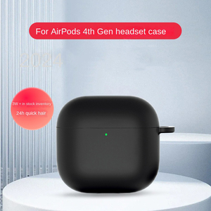 Cover morbida in Silicone per Apple Airpod 4 generazione di auricolari in pura tinta unita custodia spessa per <span class=keywords><strong>Airpods</strong></span> 4 modello 2024 con gancio - Product Image 5