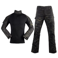 Tenue de combat G3 camouflage extensible pour homme, chemise tactique Ripstop à fermeture éclair 1/4, pantalon cargo multipoches, costume de camouflage pour la chasse en plein air