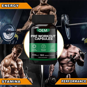 Ausreson OEM kapsul pre-workout Custom Label pribadi suplemen energi Beta-Alanine Creatine Pre workout kapsul - Product Image 3