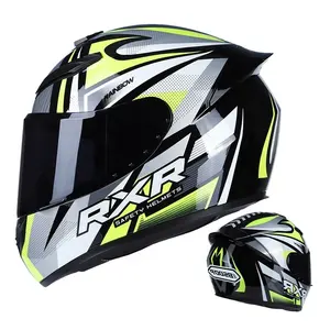 Casco Moto Da Corsa Motocross Moto Caschi del Fronte Pieno Caschi Moto Nero Adulto Moto Street Turismo Freddo Rider