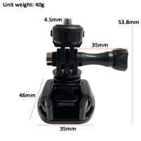 Supports adhésifs de tableau de bord pour GoPro 7 6 5 4 3 Supports plats incurvés Tampons collants solides pour GoPro Yi SJCAM Caméra d'action Casque Board